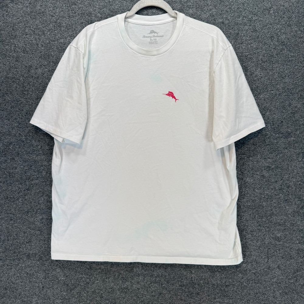 Tommy Bahama Tshirt Mens XL White Yacht You Lookin Graphic Marlin‎ Coastal Tee